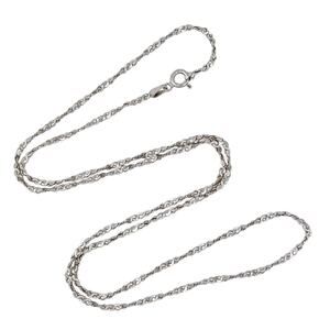 Estate Italy Sterling Silver 925 2.0mm Serpentine Link Chain Necklace 24"